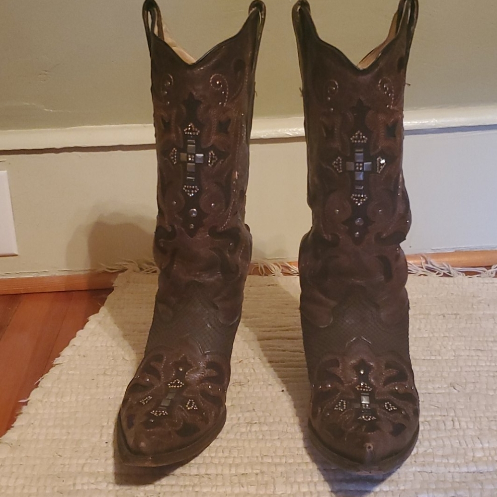 Corral Python Swarovski Crystal Cross Boots - image 2